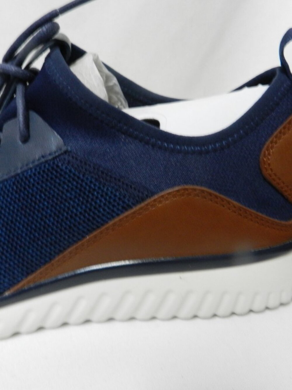 Cole Haan Grand Sport Sneakers Knit w/ Leather blue brown Men NIB NEW Size Sz 10 - Picture 12 of 16